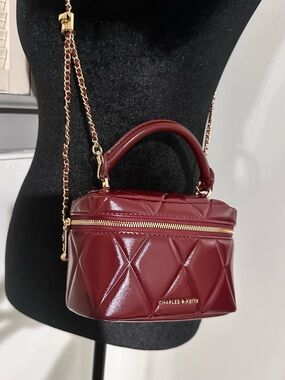 Charles & Keith Arwen Quilted Top-Handle Bag